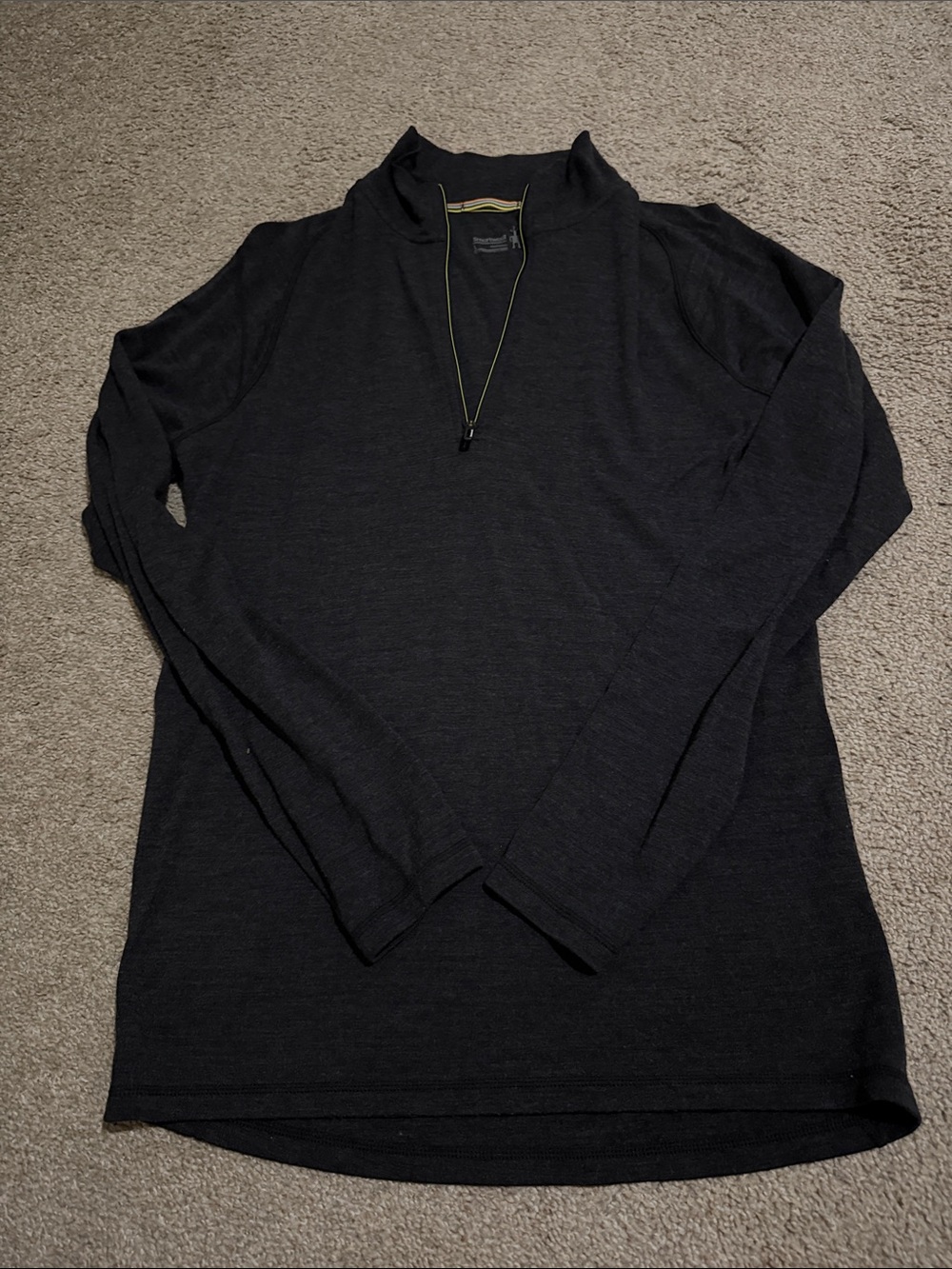 Smartwool Men's Black Quarter-Zip Pullover